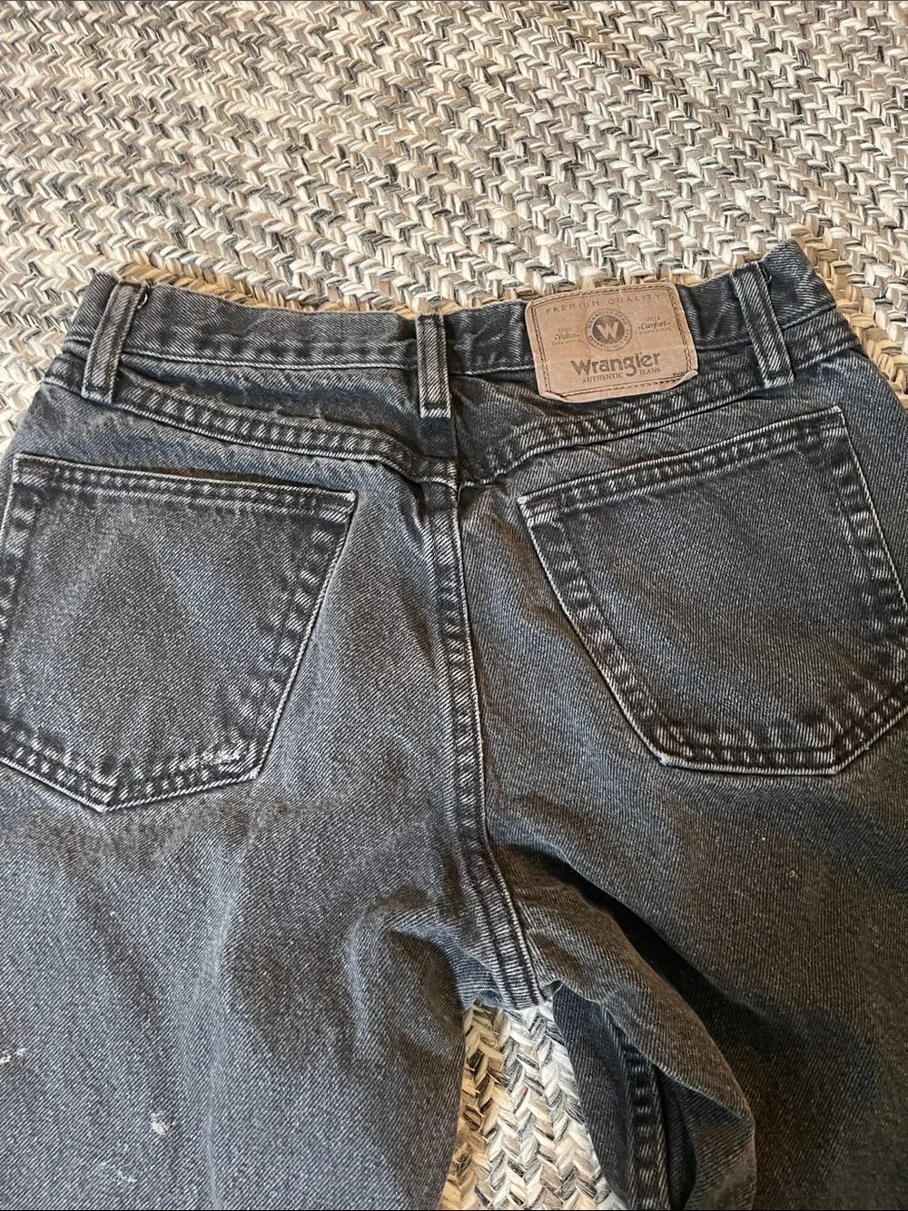 Wrangler Men's Black Straight Jeans